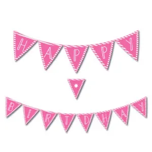 Free Printables Library Happy Birthday Banner Pink