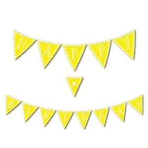 Free Printables Library Happy Birthday Banner Yellow