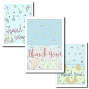 Recently Hosted a Baby Shower? Give thanks to the people that showered your baby with beautiful presents with these beautiful Thank You cards.
