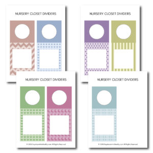 Use these beautiful printables to organize all of his/her clothes! NOTE: You can use these ones as an adult too. Just type down how you want to divide you closet.