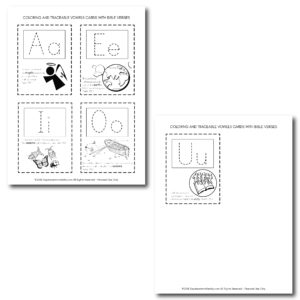 Help your little one learn scripture and his vowels with these flash cards. They are best when laminated. Read the tutorial so you can learn how do it!