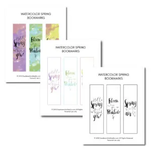 Reading during the spring season? These watercolor bookmarks are just the perfect touch so you don't miss where you are at!