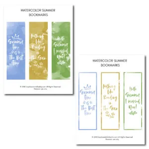 Nothing beats summer.... Except reading a good book during the summer! Give your books some color by printing and cutting these beautiful bookmarks!