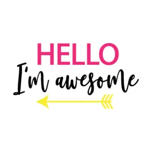 Hello I am awesome SVG