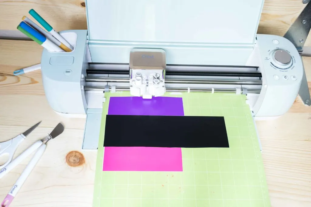 Cricut ready to cut a project in different colors on one mat