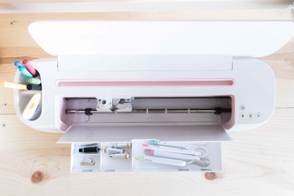Storage compartments of Cricut Maker for blades and other essential tools