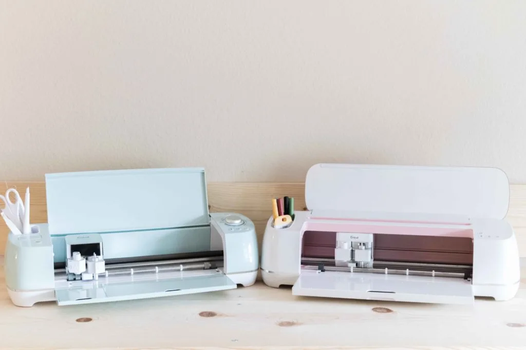 Cricut Explore Air 2 and Cricut Maker side by side 