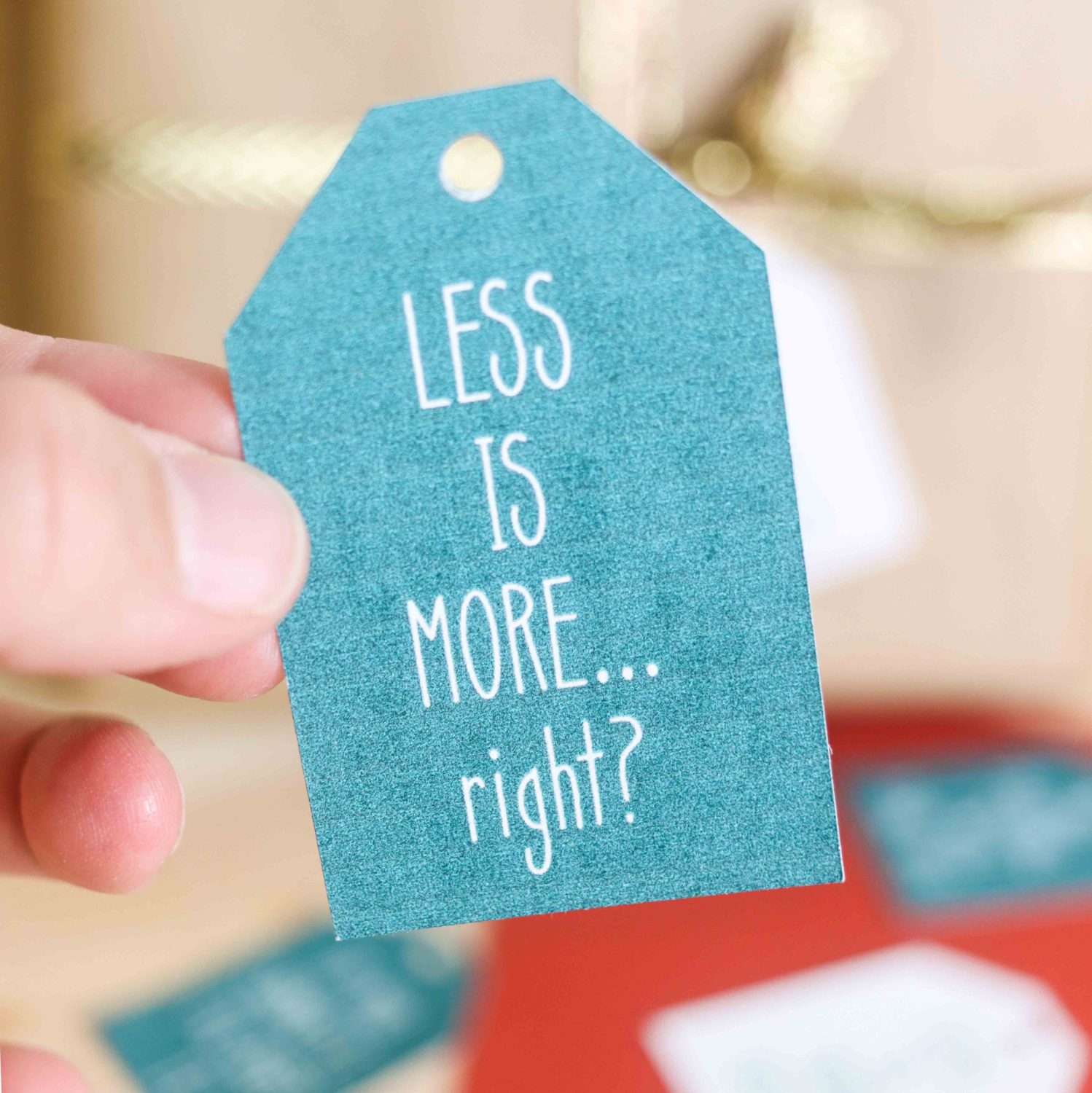 Less is More, right? Christmas Gift Tags