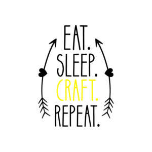 Eat Sleep Craft Repeat Free SVG