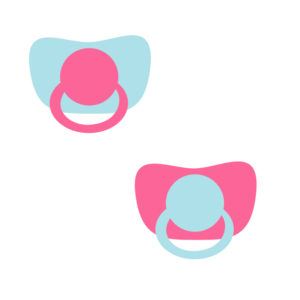 Baby pacifiers Free SVG Template for photo booth props