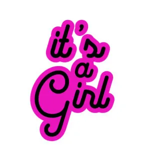 it's a girl Free SVG