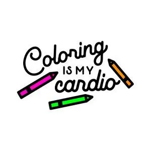 Coloring is my cardio FREE SVG