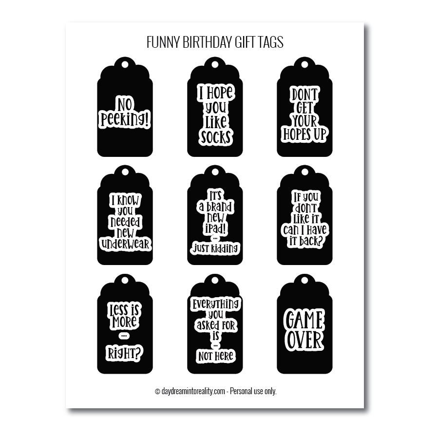 100+ Birthday Gift Tags Free PDF Printables (All in this article)