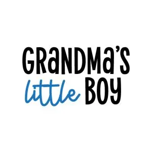 Grandma's little boyFree SVG