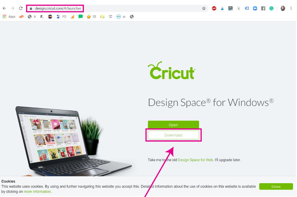 install cricut design space on my desktop
