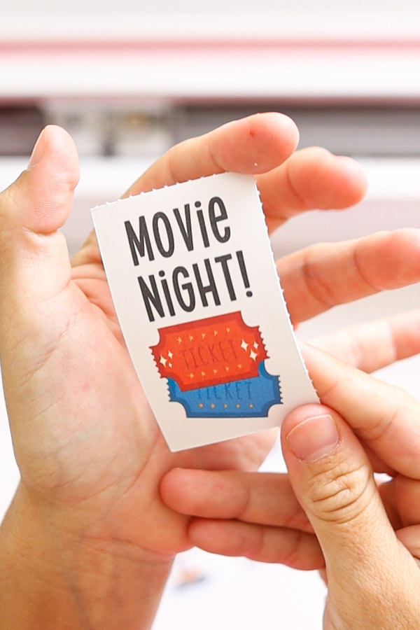 Movie night birthday coupon