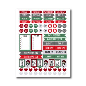 Christmas Planner Stickers PNG