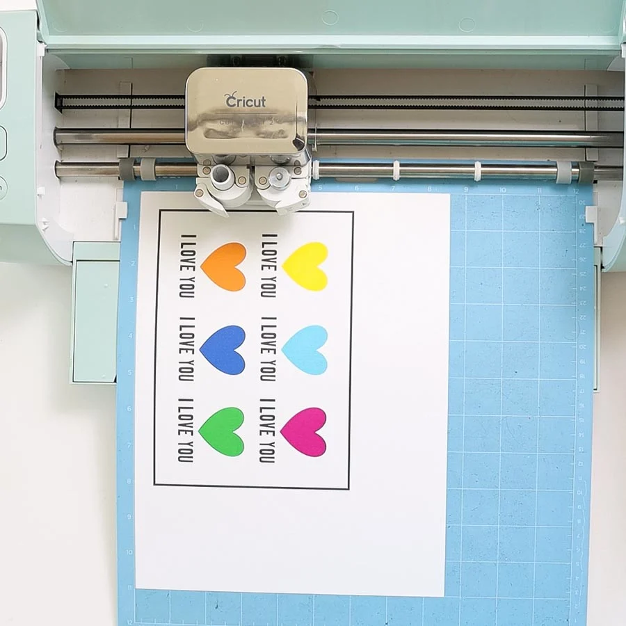 cricut explore cutting print then cut project with perforation lines