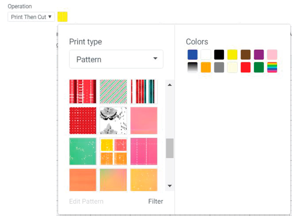 patterns in cricut design space