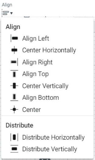 "align" icons in cricut design space.