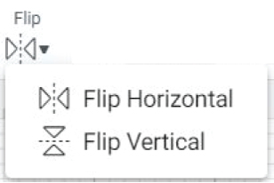 "Flip" icon in cricut design space.