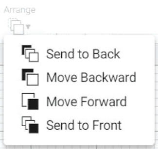 "arrange" icon in cricut design space.