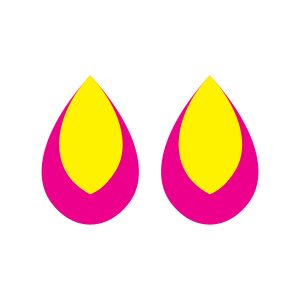 tear drop two layers earring free svg