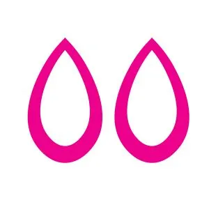 tear drop with big opening earring free svg