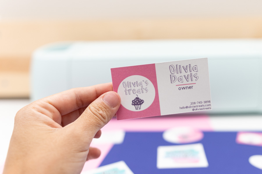 business cards made with cricut mchine
