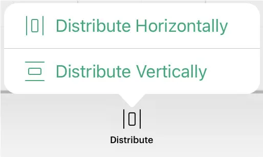 distribute icon in design space app