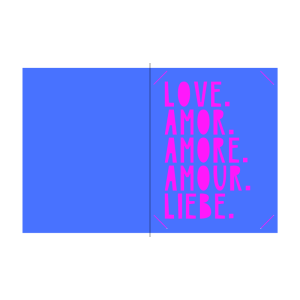 Love Amor Amore Amour Card Free SVG