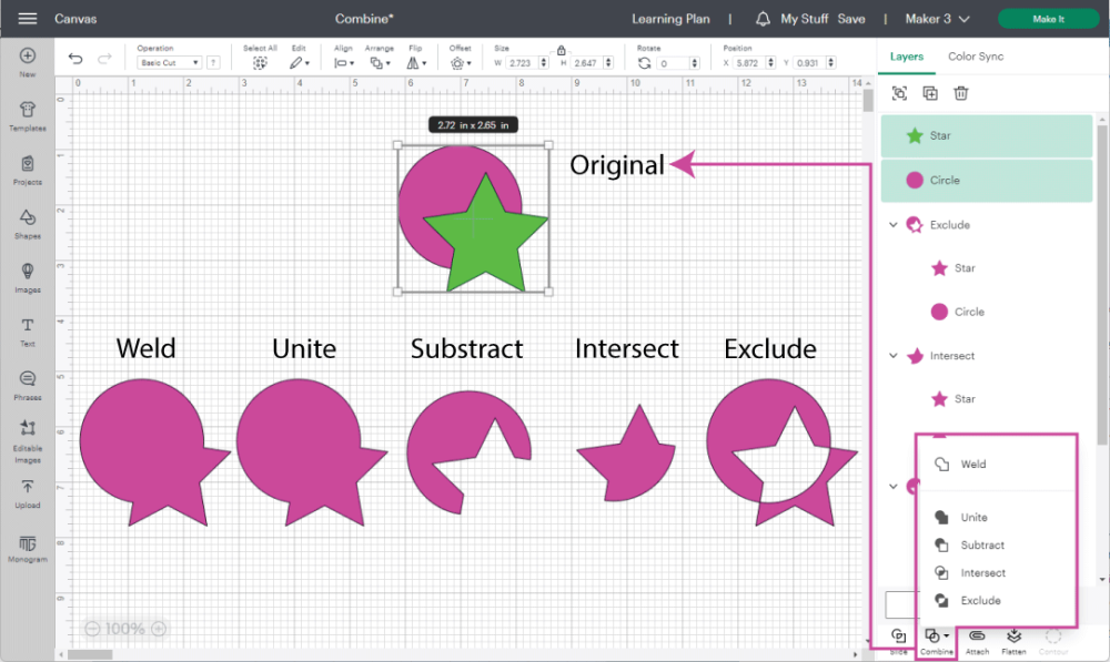 combine in cricut design space.