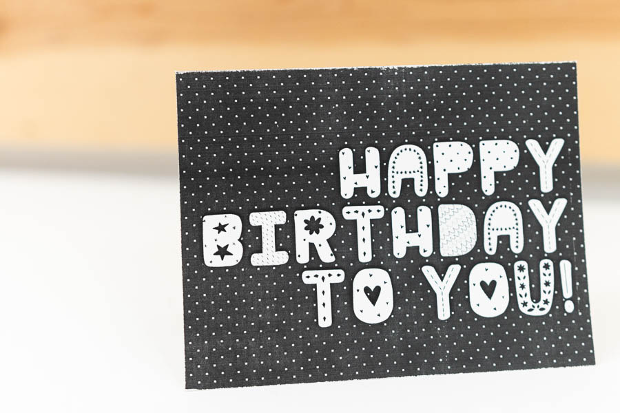 print then cut happy birthday card.