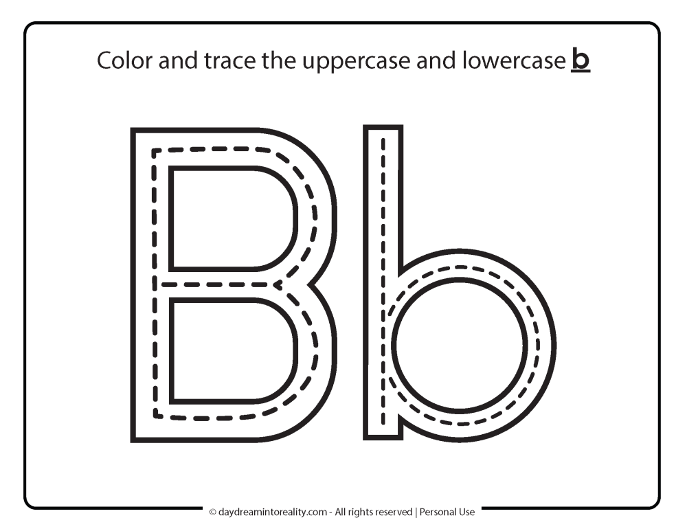 big letter b worksheet free printable