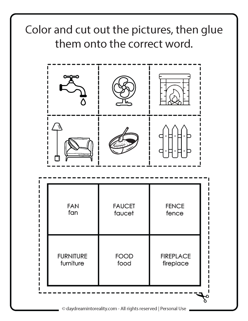 Letter F Memory Game Free Printable